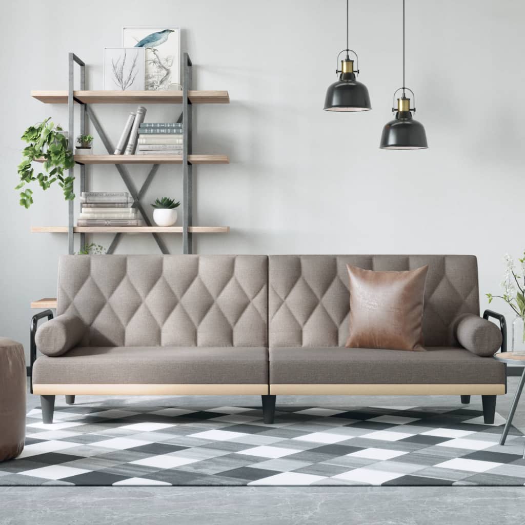 Bäddsoffa Med Armstöd Tyg