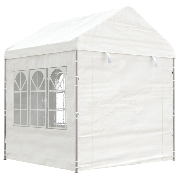 Paviljong Med Tak Vit 2,28X2,23X2,69 M Polyeten
