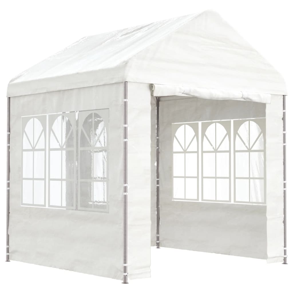 Paviljong Med Tak Vit 2,28X2,23X2,69 M Polyeten