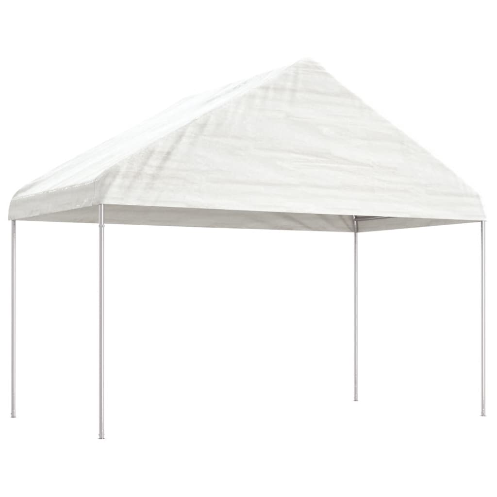 Paviljong Med Tak Vit 13,38X4,08X3,22 M Polyeten