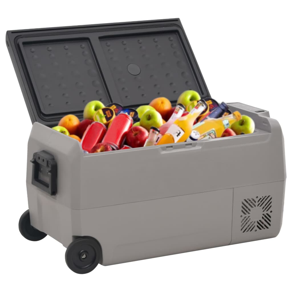 Kylbox Med Hjul Och Adapter Svart & Grå Pp & Pe