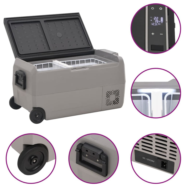 Kylbox Med Hjul Och Adapter Svart &amp; Grå Pp &amp; Pe