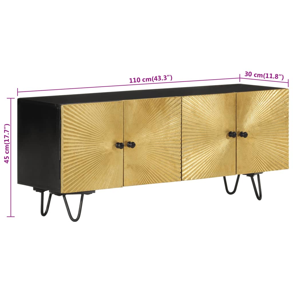 Tv-Bänk 110X30X45 Cm Massivt Mangoträ