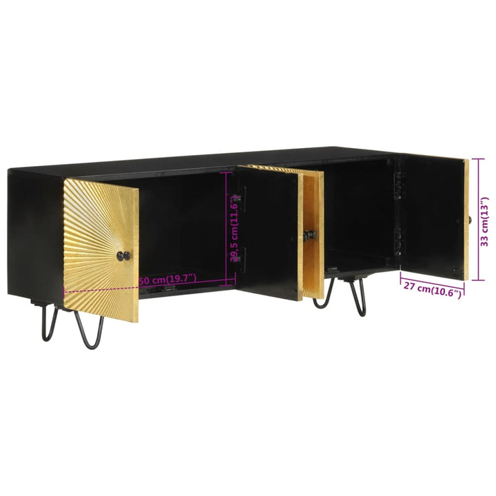 Tv-Bänk 110X30X45 Cm Massivt Mangoträ
