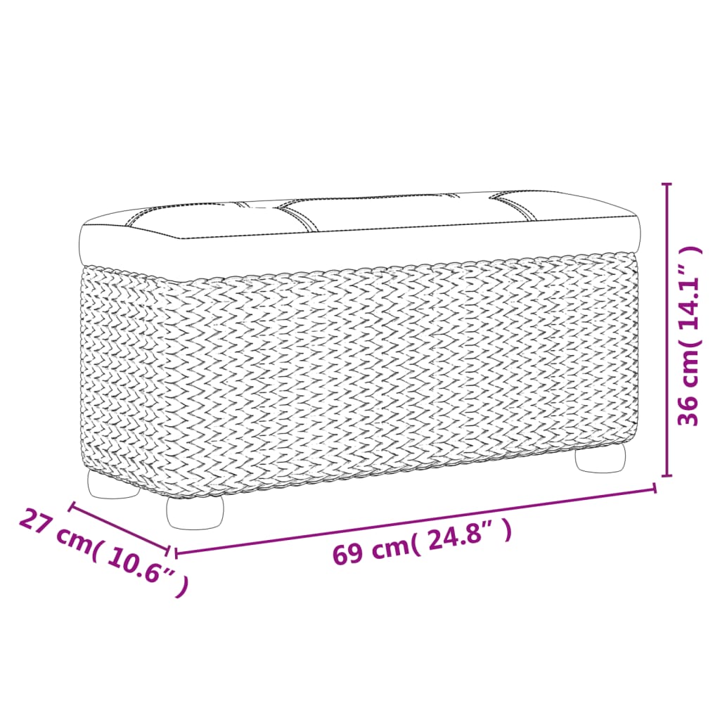 Förvaringsbänkar 2 St Med Dyna 69 Cm Kaveldun