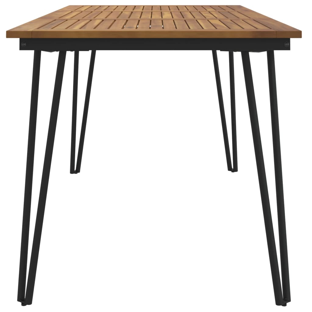Trädgårdsbord Med Hårnålsben Massivt Akaciaträ