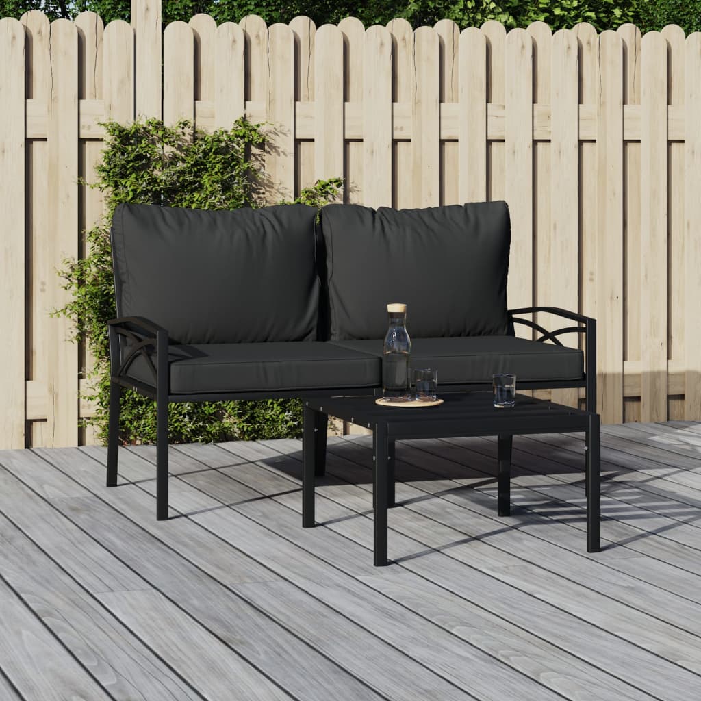 Trädgårdsstolar Med Dynor 2 St 62X75X79 Cm Stål