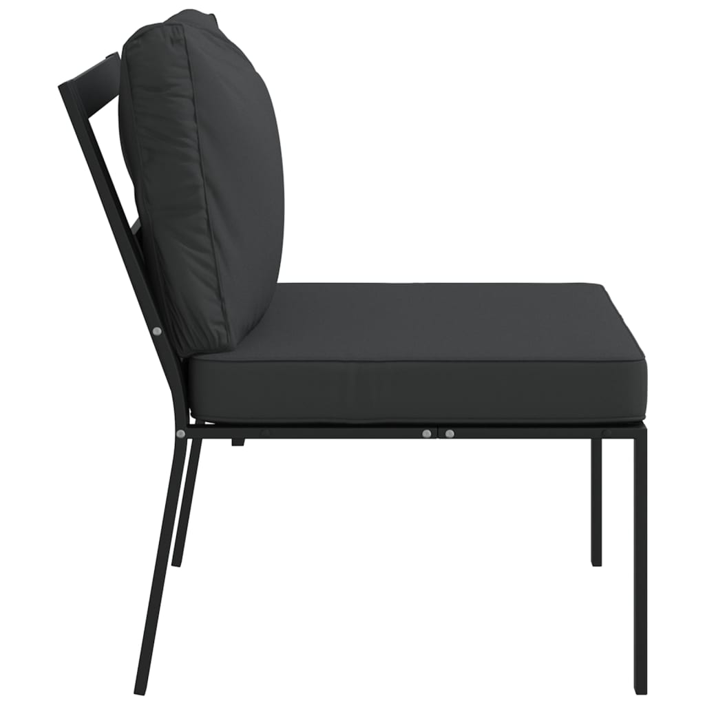 Trädgårdsstolar Med Dynor 2 St 60X74X79 Cm Stål
