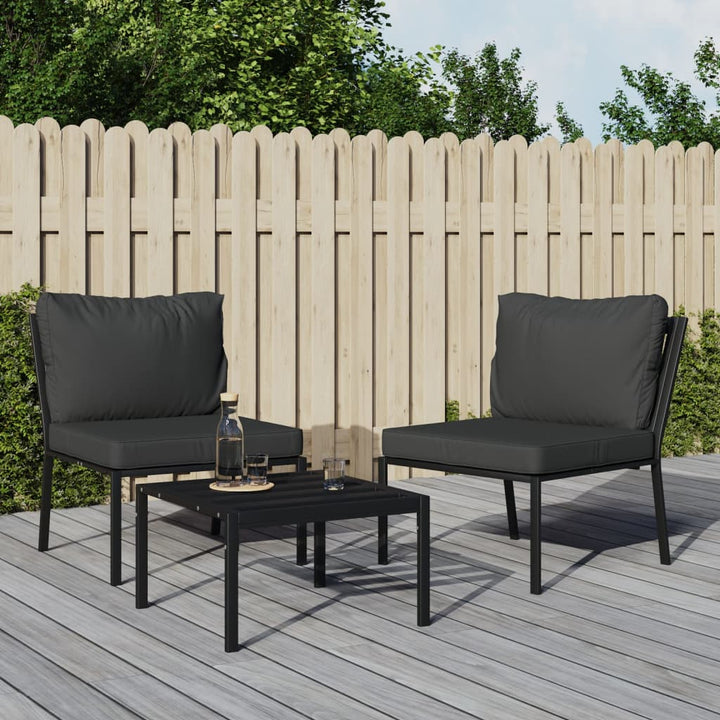Trädgårdsstolar Med Dynor 2 St 60X74X79 Cm Stål
