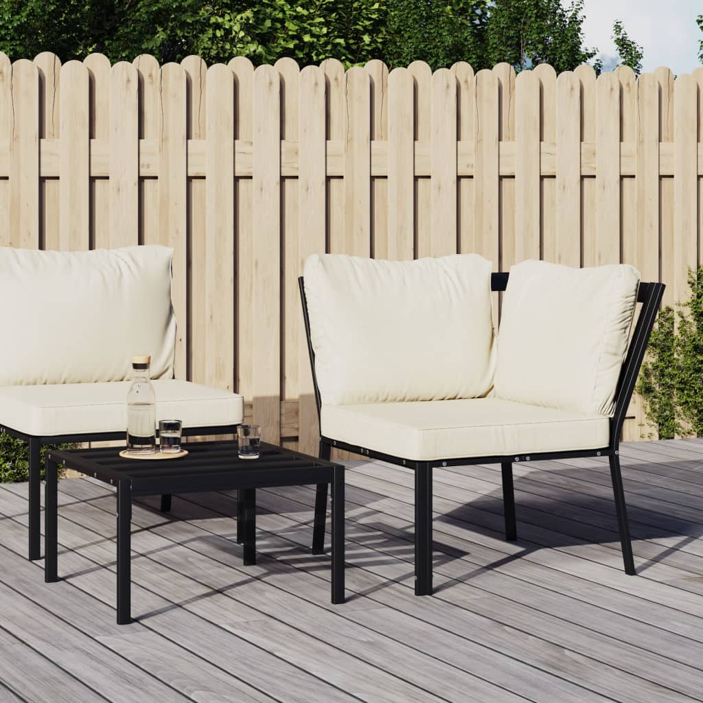 Trädgårdsstol Med Dynor 76X76X79 Cm Stål