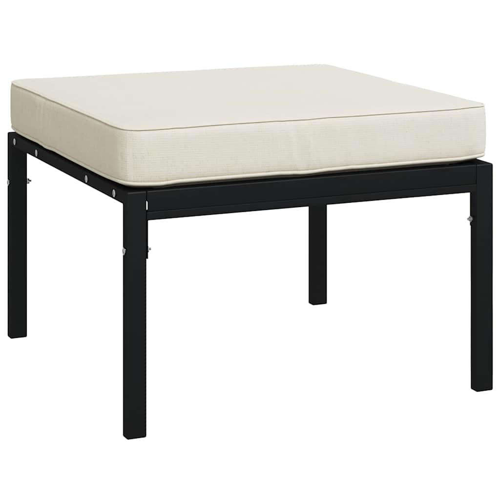 Trädgårdspallar Med Färgade Dynor 2 St 60X60X35 Cm Stål