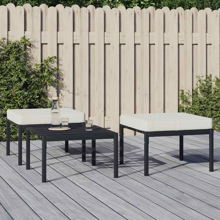 Trädgårdspallar Med Färgade Dynor 2 St 60X60X35 Cm Stål