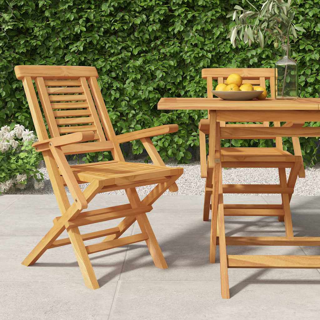 Hopfällbara Trädgårdsstolar 6 St 47X63X90 Cm Massiv Teak