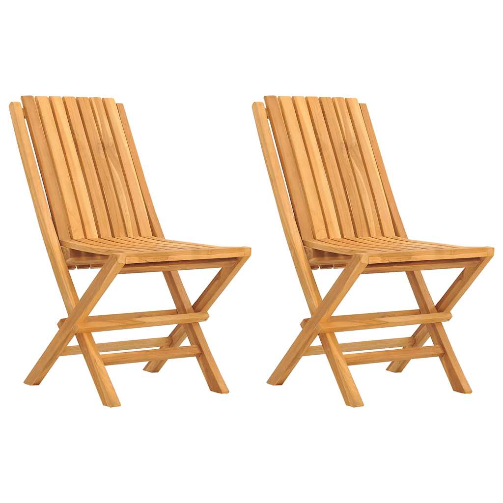 Hopfällbara Trädgårdsstolar 2 St 47X47X89 Cm Massiv Teak