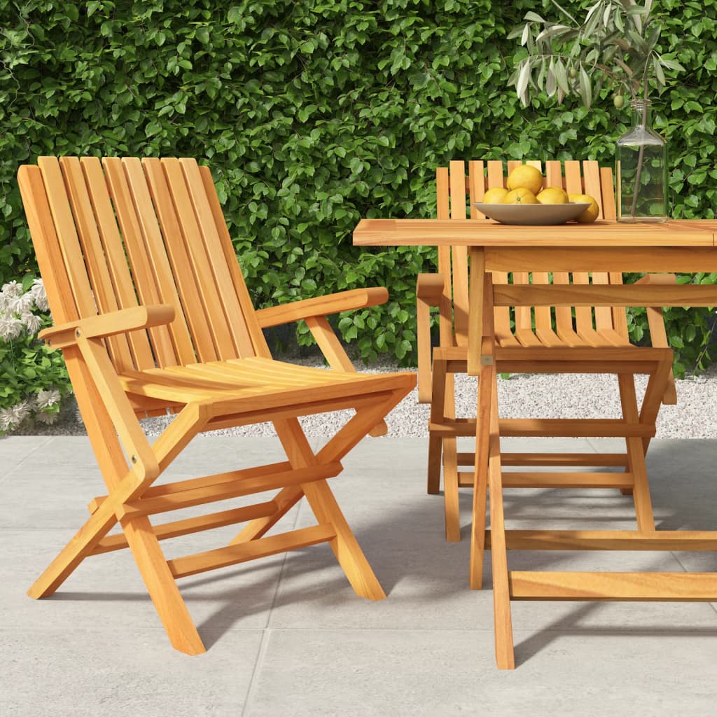 Hopfällbara Trädgårdsstolar 2 St 47X47X89 Cm Massiv Teak