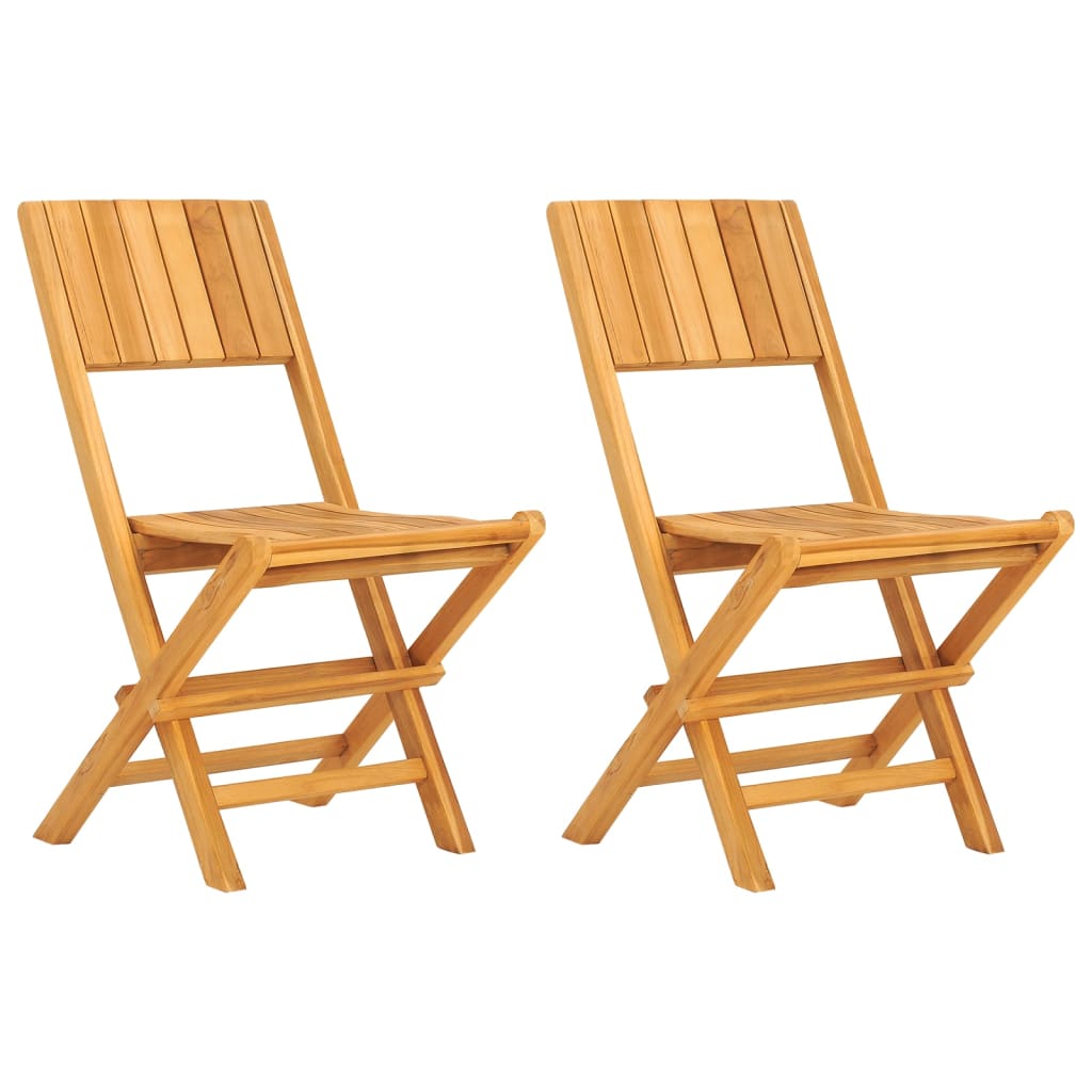 Hopfällbara Trädgårdsstolar 2 St 47X61X90 Cm Massiv Teak