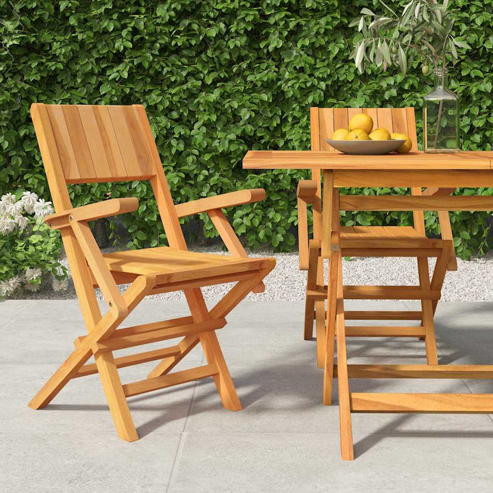 Hopfällbara Trädgårdsstolar 2 St 47X61X90 Cm Massiv Teak