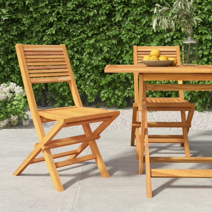 Hopfällbara Trädgårdsstolar 2 St 55X62X90 Cm Massiv Teak