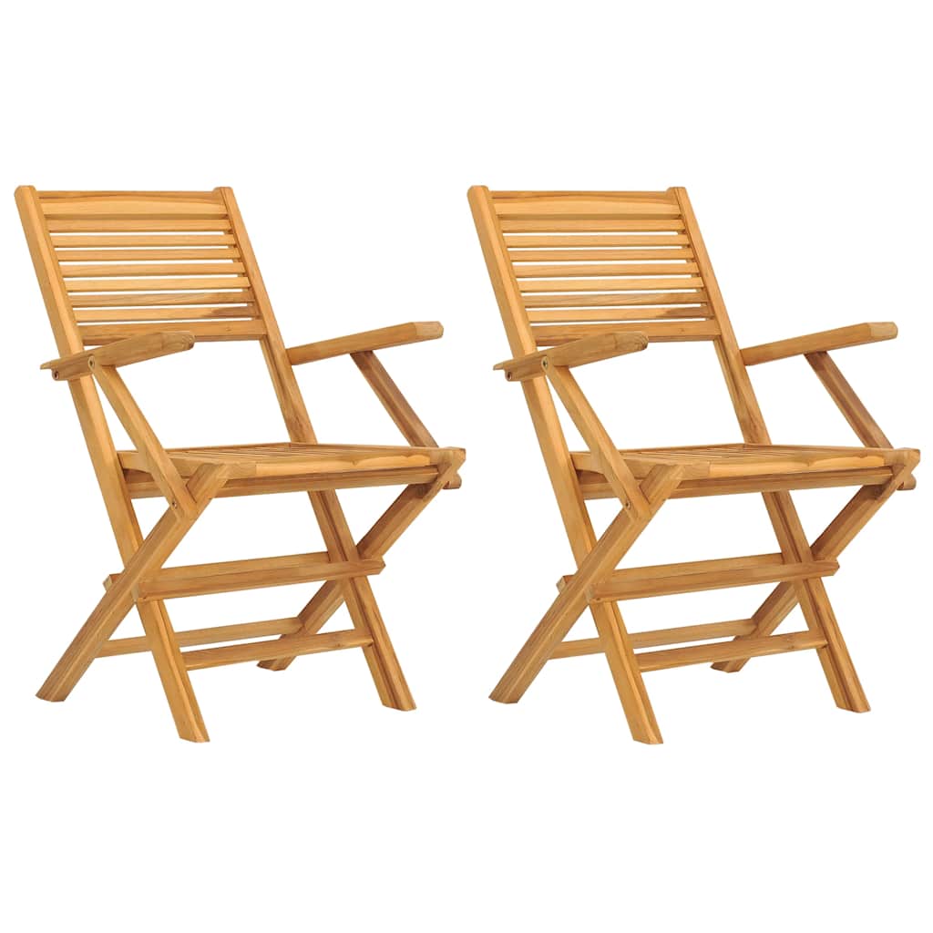Hopfällbara Trädgårdsstolar 2 St 55X62X90 Cm Massiv Teak