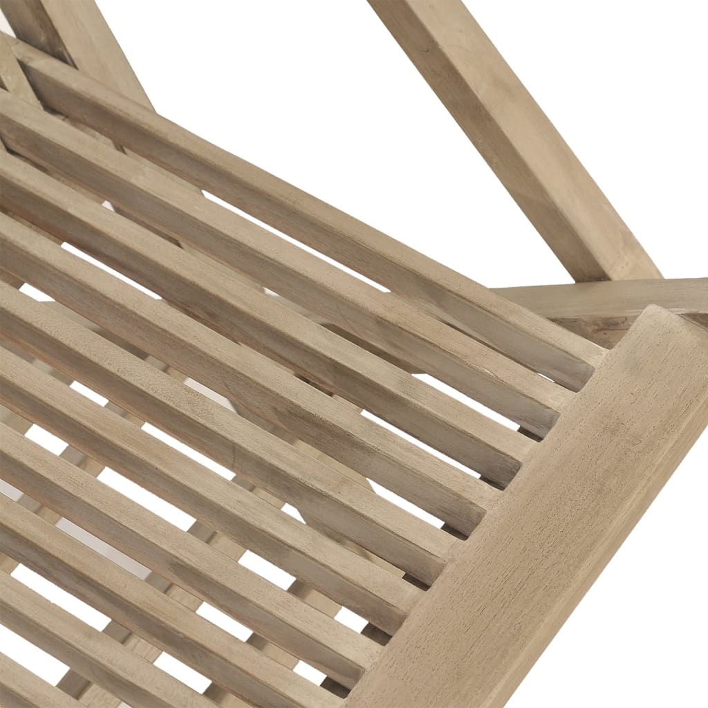 Hopfällbara Trädgårdsstolar 2 St Grå 56X61X89 Cm Massiv Teak