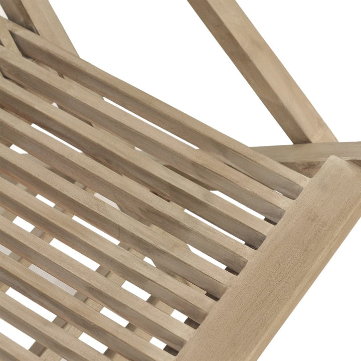 Hopfällbara Trädgårdsstolar 2 St Grå 56X61X89 Cm Massiv Teak