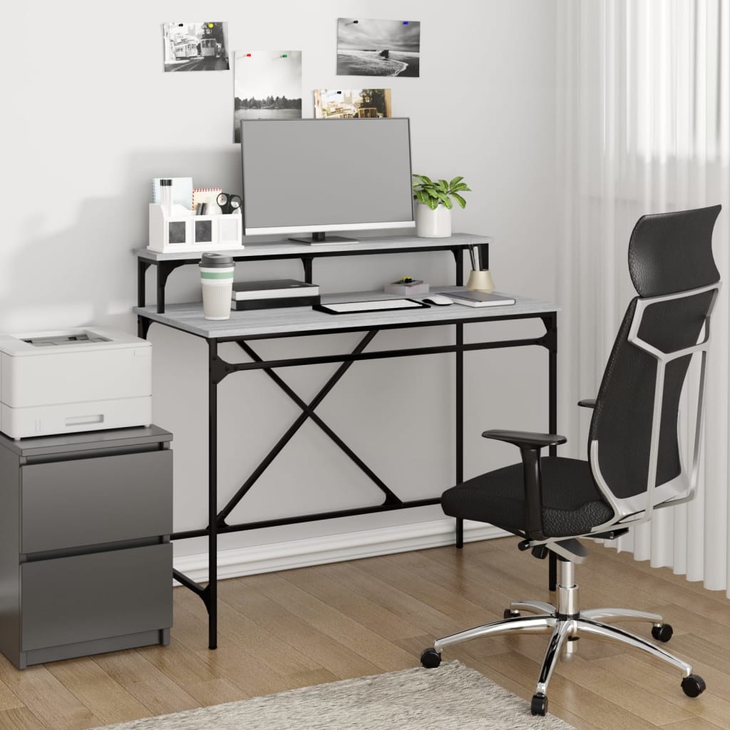 Skrivbord Konstruerat Trä Och Järn