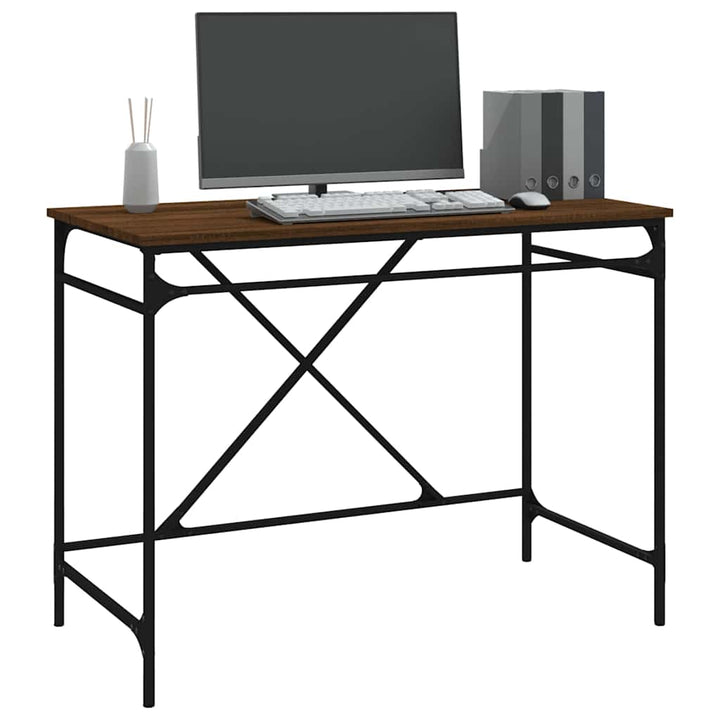 Skrivbord 100X50X75 Cm Konstruerat Trä Och Järn