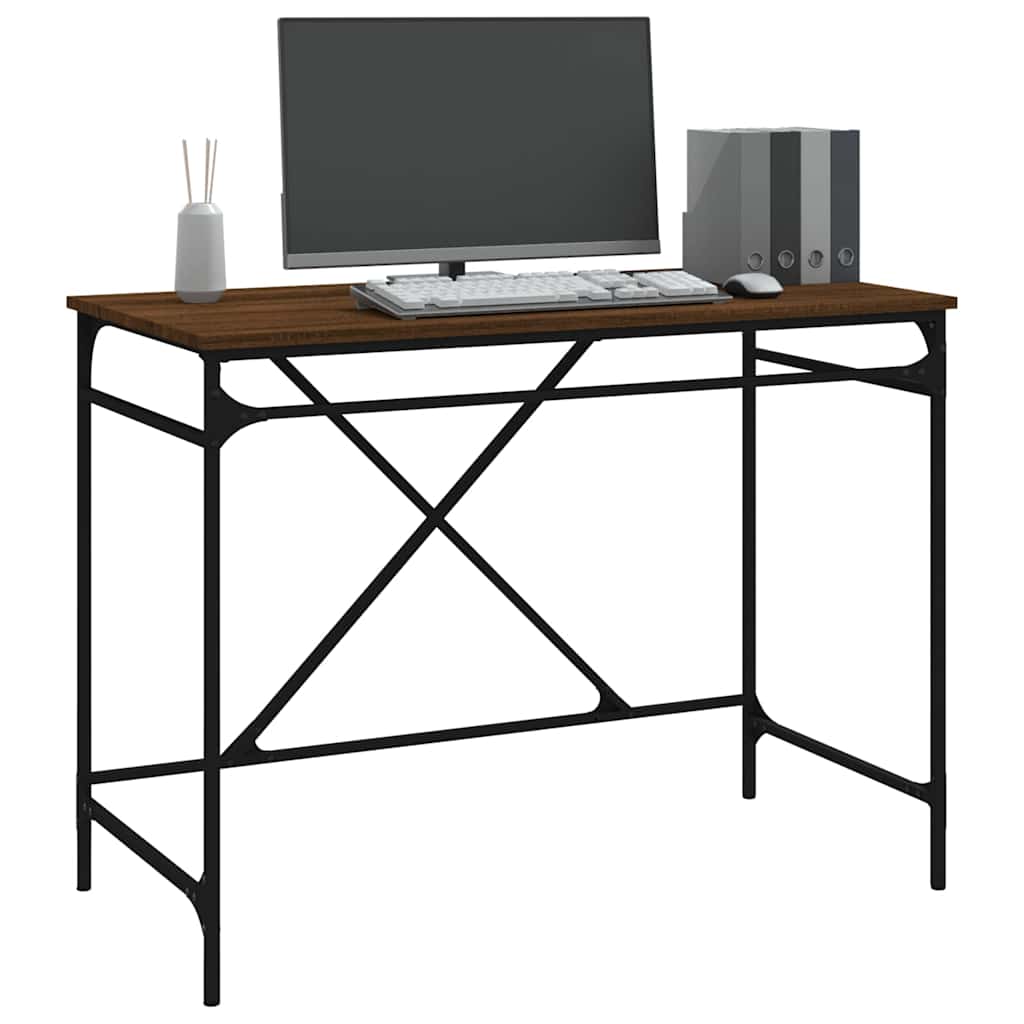 Skrivbord 100X50X75 Cm Konstruerat Trä Och Järn