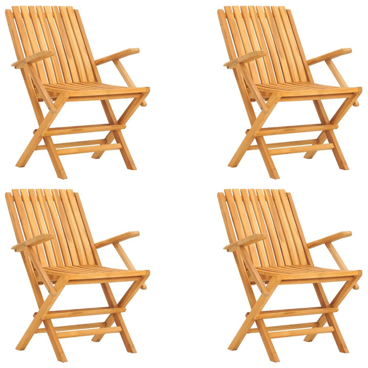 Matgrupp För Trädgården 5 Delar Massiv Teak
