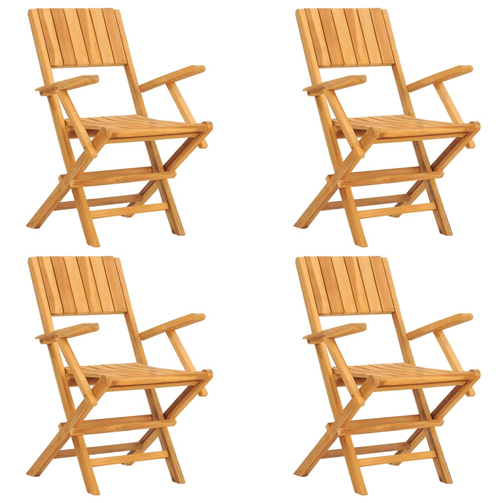 Matgrupp För Trädgården 5 Delar Massiv Teak