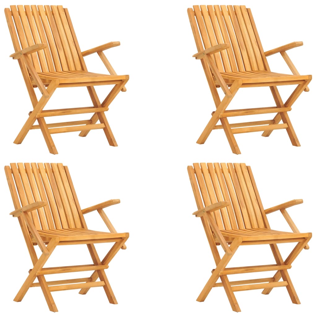 Matgrupp För Trädgården 5 Delar Massiv Teak