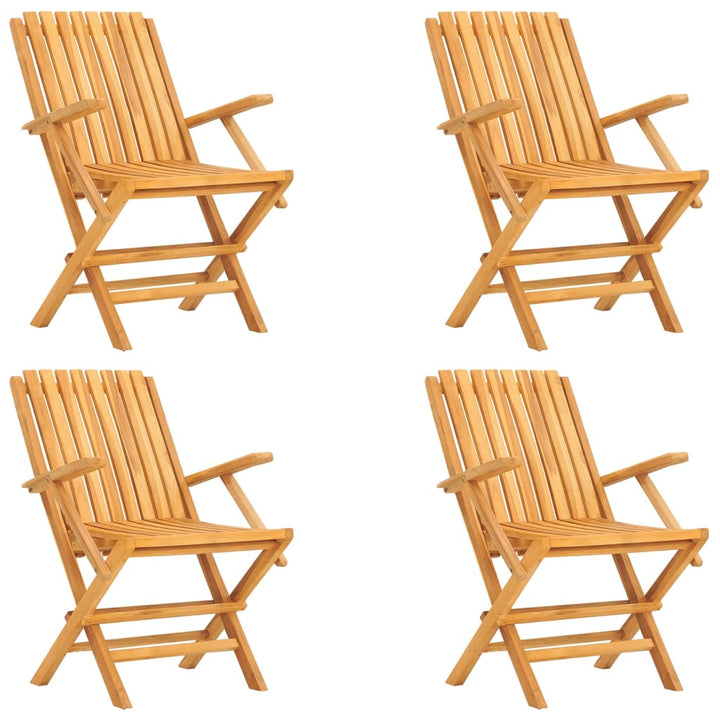 Matgrupp För Trädgården 5 Delar Massiv Teak