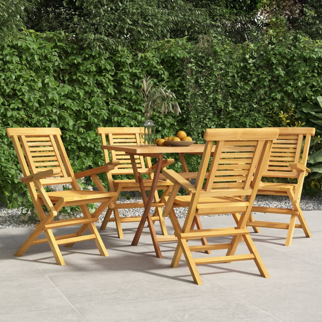 Hopfällbara Trädgårdsstolar 6 St 47X63X90 Cm Massiv Teak