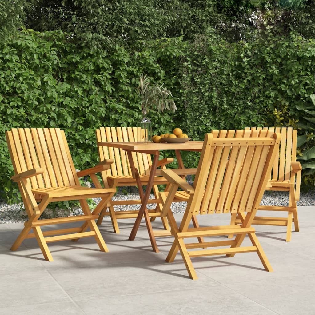 Hopfällbara Trädgårdsstolar 2 St 47X47X89 Cm Massiv Teak