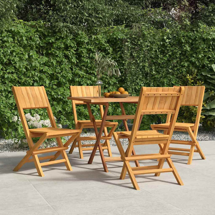 Hopfällbara Trädgårdsstolar 2 St 47X61X90 Cm Massiv Teak