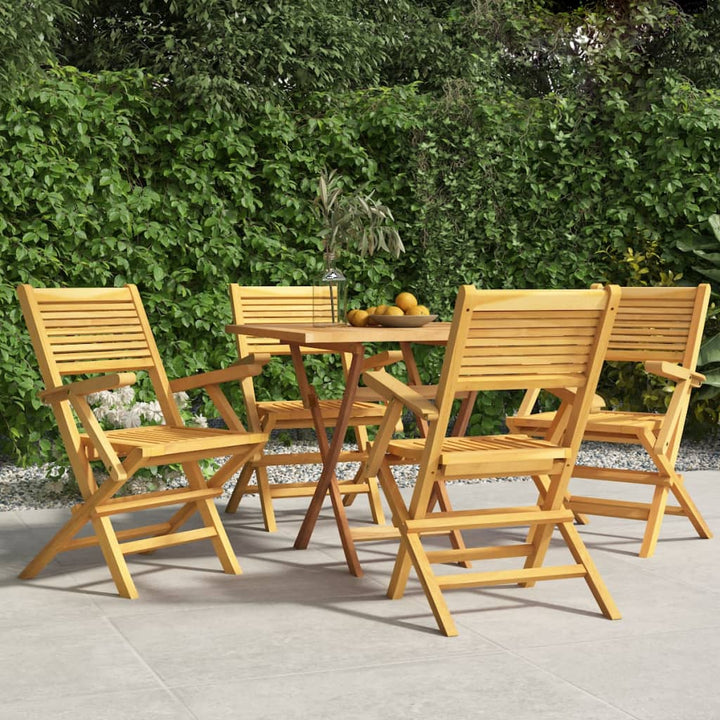 Hopfällbara Trädgårdsstolar 2 St 55X62X90 Cm Massiv Teak