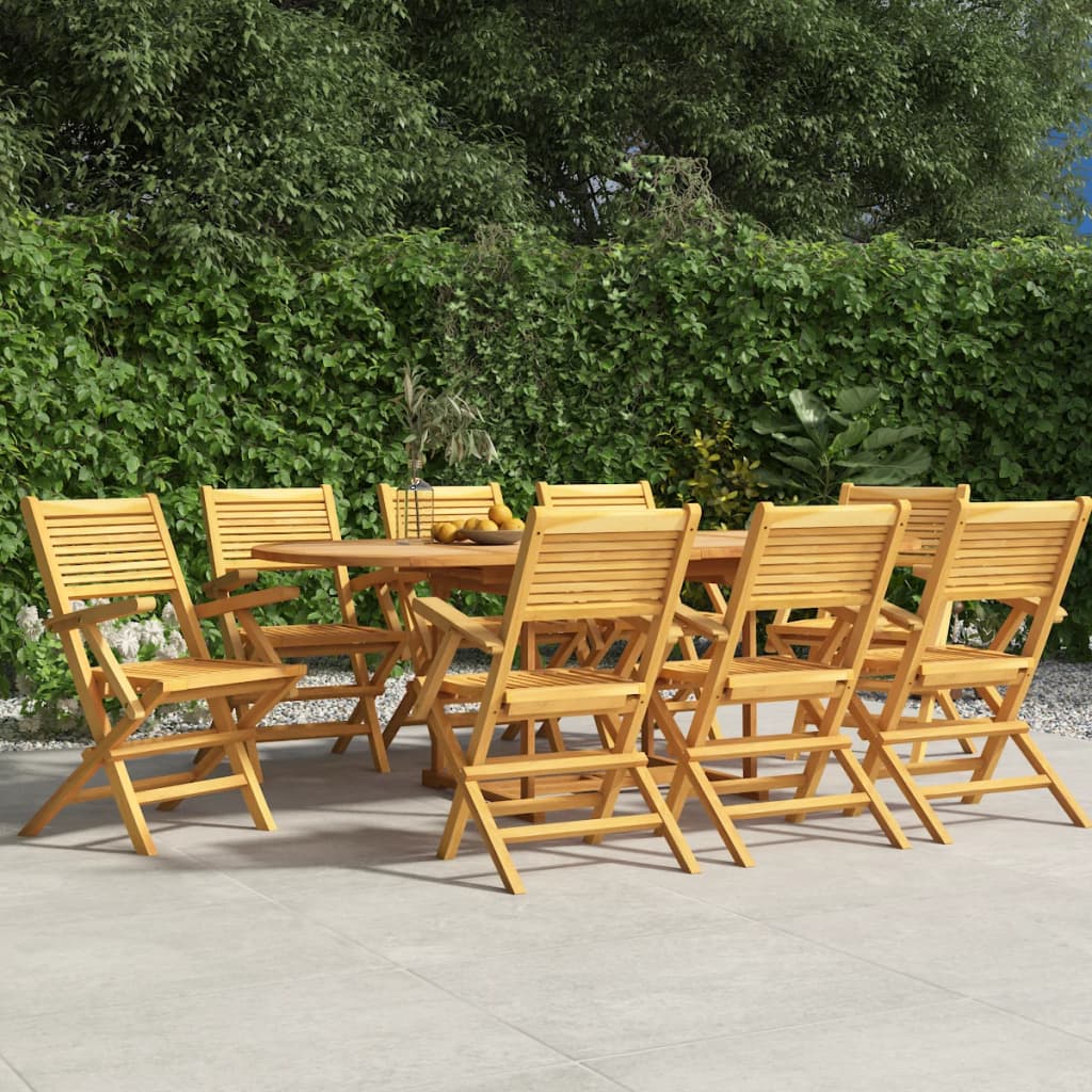 Hopfällbara Trädgårdsstolar 2 St 55X62X90 Cm Massiv Teak