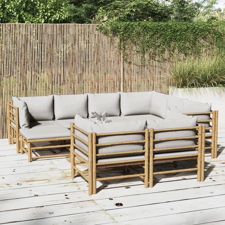 Hörnsoffa För Trädgården Dynor 2 St Bambu