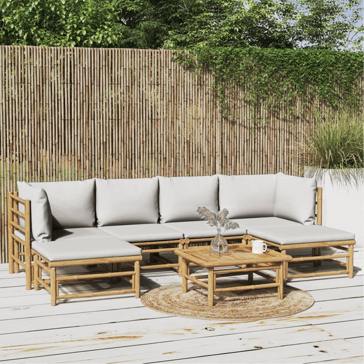 Hörnsoffa För Trädgården Dynor 2 St Bambu