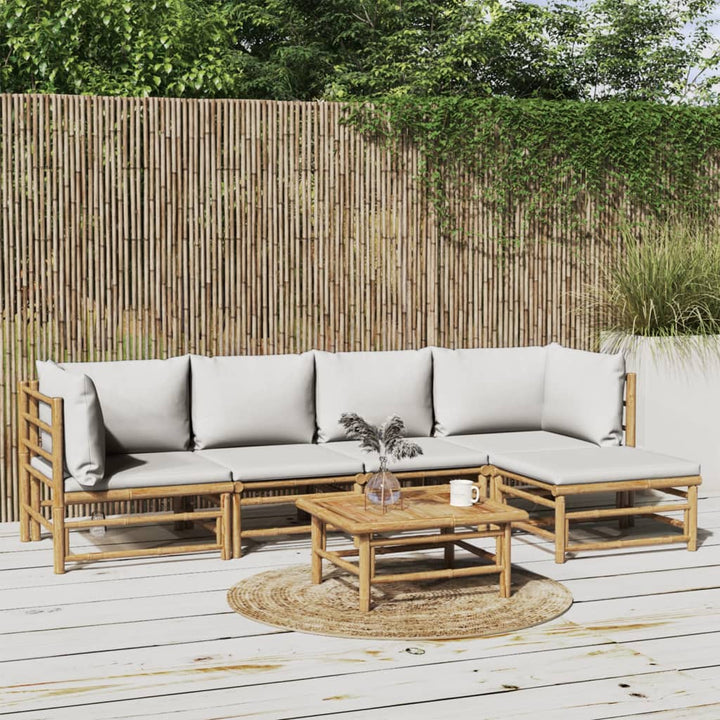 Hörnsoffa För Trädgården Dynor 2 St Bambu