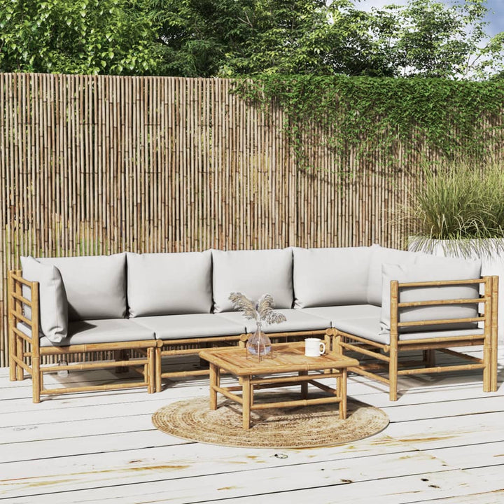 Hörnsoffa För Trädgården Dynor 2 St Bambu