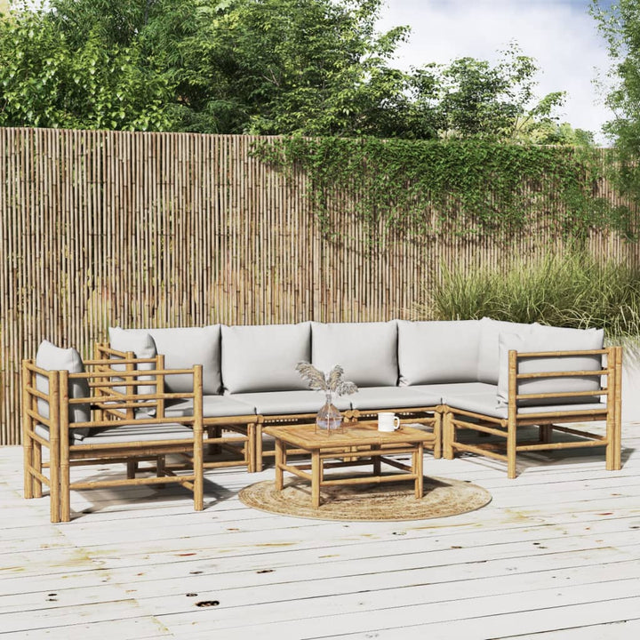 Hörnsoffa För Trädgården Dynor 2 St Bambu