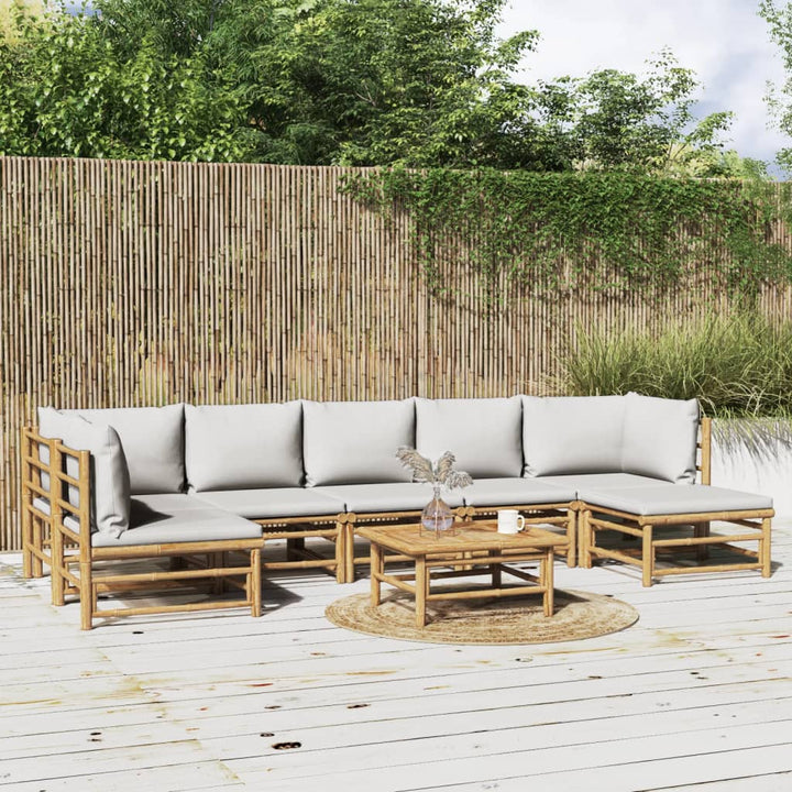 Hörnsoffa För Trädgården Dynor 2 St Bambu