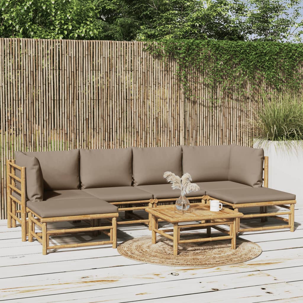 Hörnsoffa För Trädgården Dynor 2 St Bambu