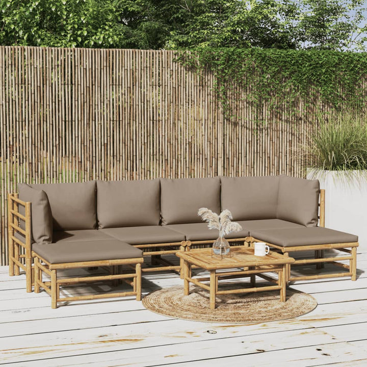 Hörnsoffa För Trädgården Dynor 2 St Bambu