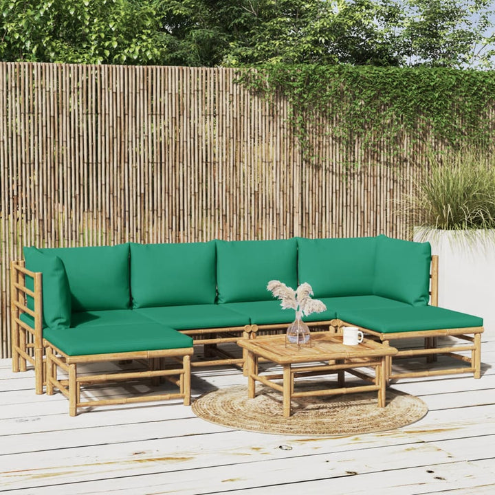 Hörnsoffa För Trädgården Dynor 2 St Bambu
