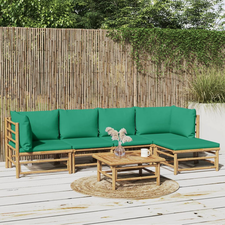 Hörnsoffa För Trädgården Dynor 2 St Bambu