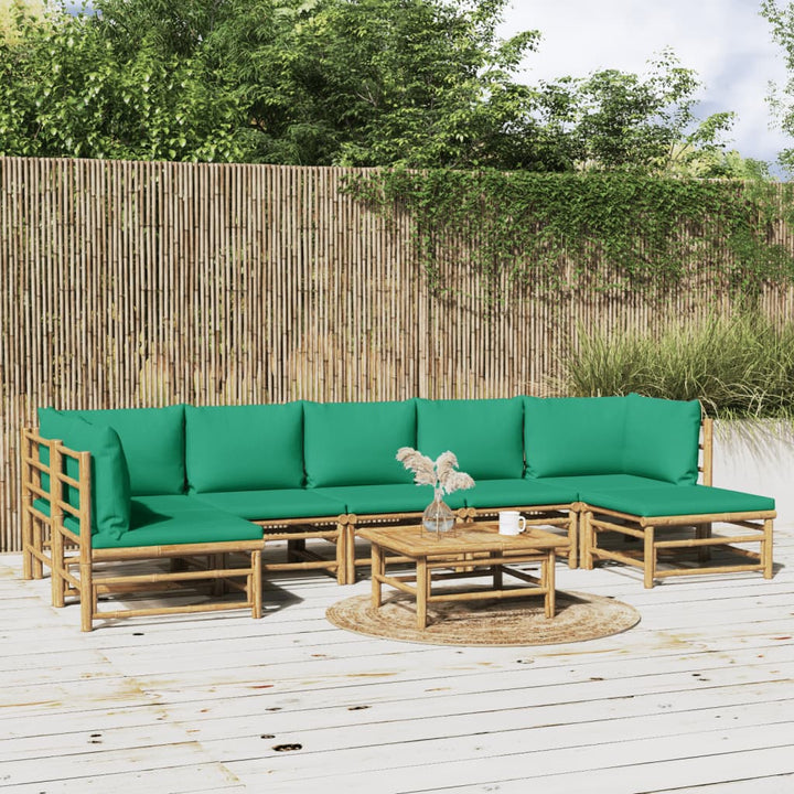 Hörnsoffa För Trädgården Dynor 2 St Bambu