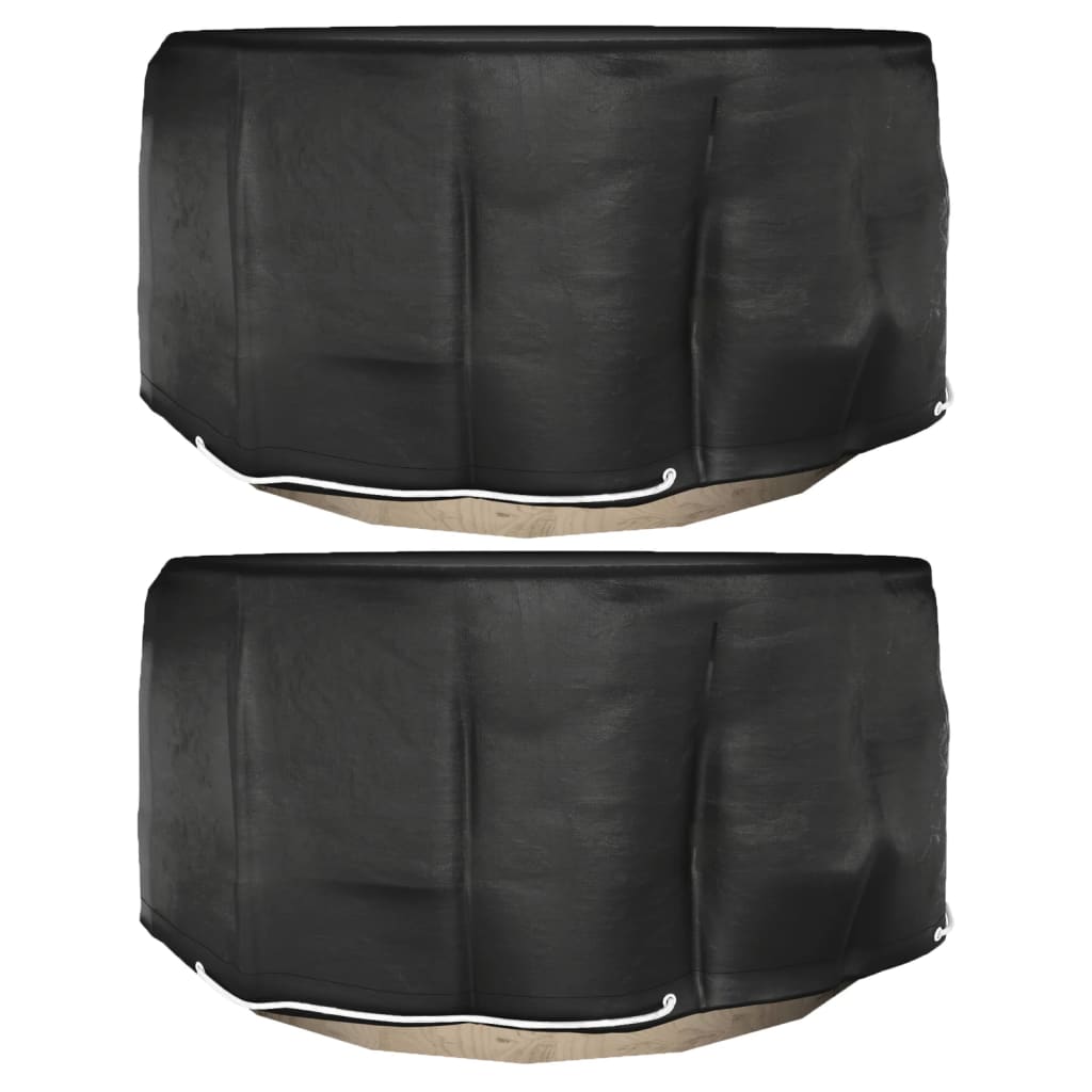 Överdrag För Trädgårdsmöbler 2 St 10 Öljetter Ø260X90 Cm Rund