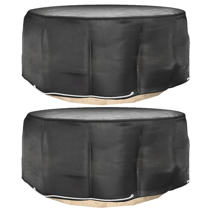 Överdrag För Trädgårdsmöbler 2 St 10 Öljetter Ø260X90 Cm Rund